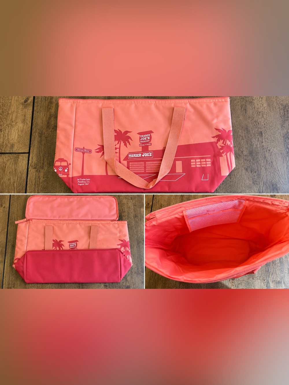 Trader Joeβs 7 Large Insulated Tote Bag Collection Rare Limited Colors Viral - Picture 7 of 9